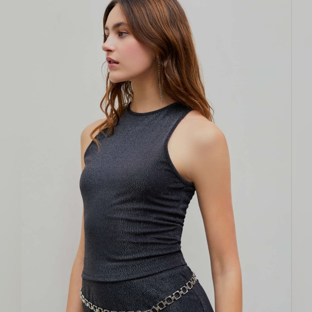 Cider Jersey Solid Crop Tank Top